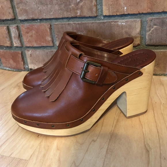 Madewell Shoes - {Like NEW!} Madewell Classic Brown Leather Clogs